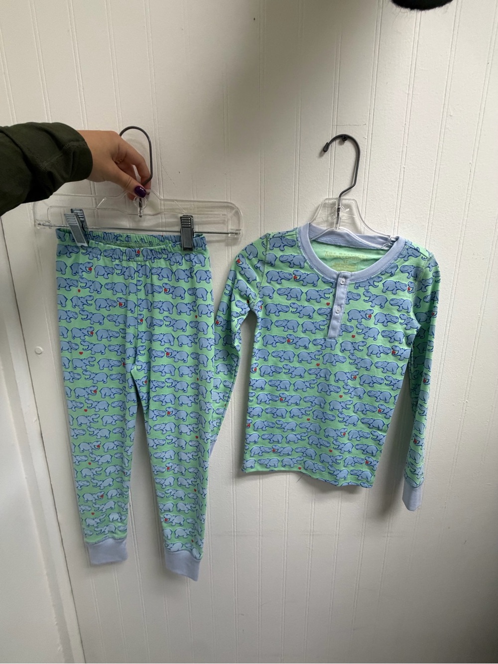 The Beaufort Bonnet Kids Elephant Print Pajama Set - Long Sleeve & Pants